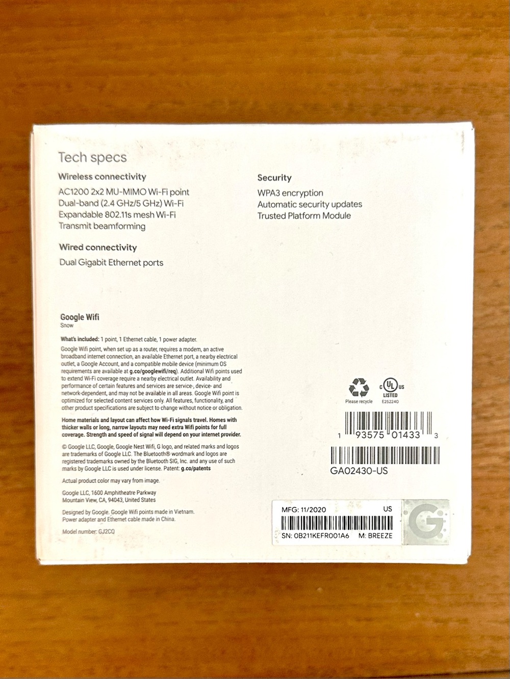 Google White Mesh Wi‑Fi Point - Picture 8 of 10